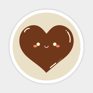 Dark chocolate heart Magnet